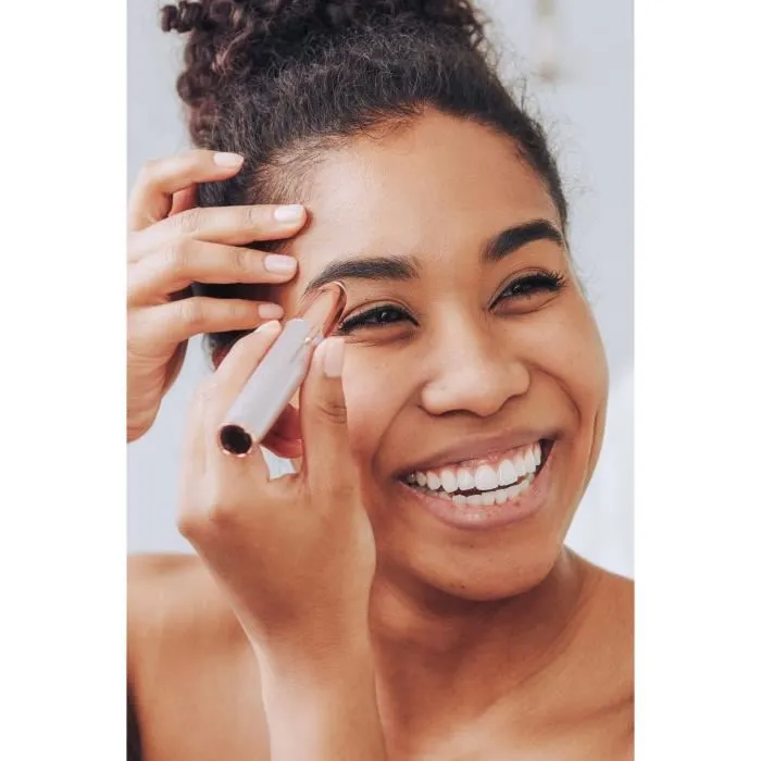 Flawless Brows Tondeuse de précision pour sourcils Rechargeable hypoallergénique Blanc