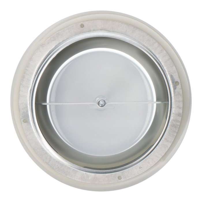 Edm Diffuseur encastré rond Ø125x47mm ABS blanc aluminium