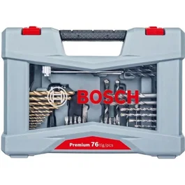 Bosch Coffret premium de perçage et vissage 76 pièces - Forets béton, métal, bois - Support amovible - Quick-Change