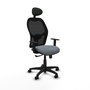Piqueras Y Crespo Chaise de bureau Alocén, Gris et Noir, Mécanisme Synchrone