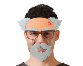 Atosa Lunettes avec Calvitie, Sourcils et Moustache pour Déguisement de Grand-père Amusant