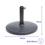 Marbueno Base pour parapluie en ciment 12 kg, Ø33x45 cm, pour jardin, piscine et terrasse 10305