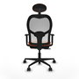 Piqueras y Crespo Chaise de Bureau Jorquera Orange et Blanc