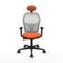 Piqueras y Crespo Chaise de Bureau Jorquera Orange et Blanc