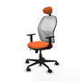 Piqueras y Crespo Chaise de Bureau Jorquera Orange et Blanc