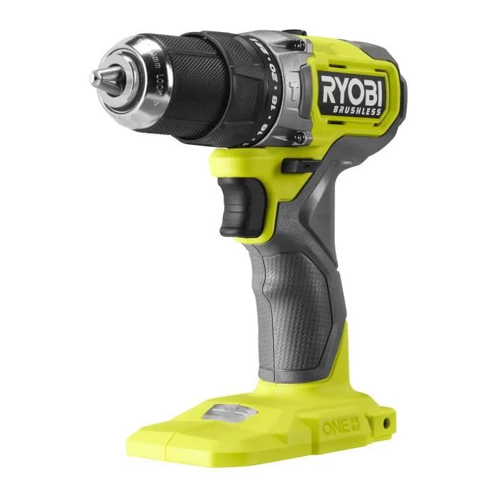 Ryobi Perceuse-visseuse à percussion sans balai (Brushless) 18V 54 Nm 450-1700 tr/min 27200 cp/min avec 2 batteries et chargeur Ryobi Perceuse-visseuse à percussion sans balai (Brushless) 18V 54 Nm 450-1700 tr/min 27200 cp/min avec 2 batteries et chargeur