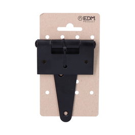 Edm Charnière en forme de T en acier noir epoxy 100 x 75 mm