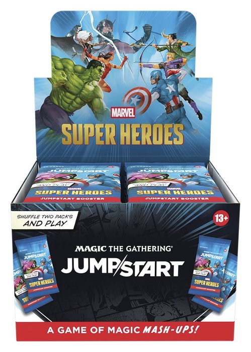 Wizards of the Coast Magic the Gathering Marvel Super Heroes Présentoir de 24 Boosters Jumpstart (Anglais) Wizards of the Coast Magic the Gathering Marvel Super Heroes Présentoir de 24 Boosters Jumpstart (Anglais)