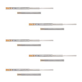 Emuca Lot de 5 jeux de coulisses de tiroirs à roulement à billes, 550 mm, fermeture amortie, Zingué