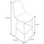 Home Deco Factory Tabouret de bar Giulia gris