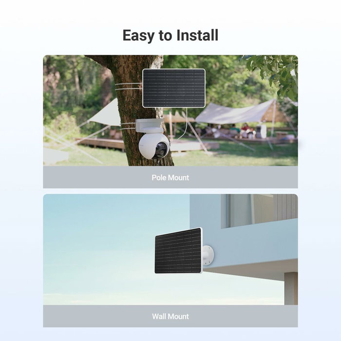Ezviz Panneau solaire photovoltaïque 12W avec batterie intégrée