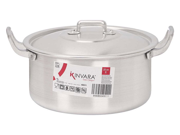 KINVARA Cacerola en aluminium 20 cm, 3L, Plata KINVARA Cacerola en aluminium 20 cm, 3L, Plata