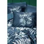 Ensemble de housse de couette King 240 x 220 cm et 2 taies d'oreiller 60 x 60 cm en Satin de coton 100%, Vert pétrole - 210 fils