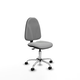 PIQUERAS Y CRESPO Chaise de bureau Algarra, similicuir gris clair, mécanisme Contact permanent
