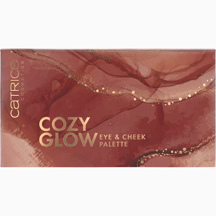 Catrice Palette Yeux et Joues Cosy Glow avec Miroir Intégré, Fard à Paupières et Surligneur, 10g