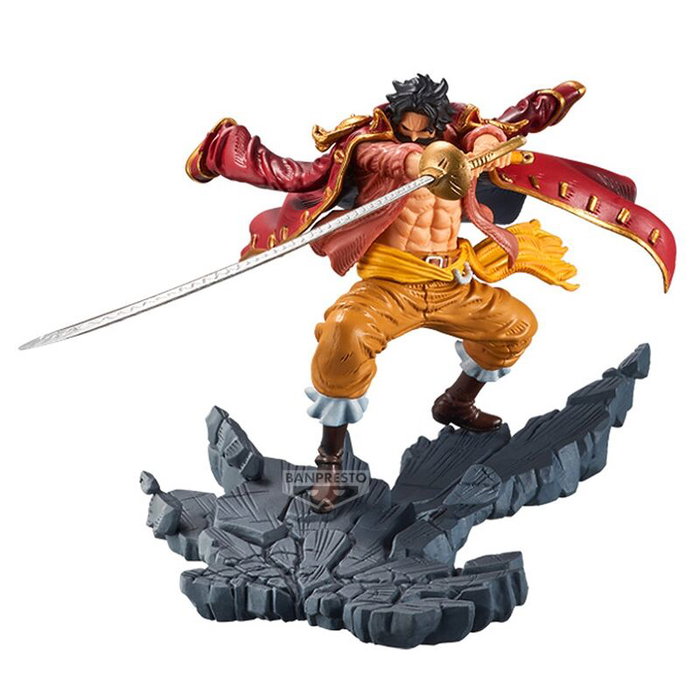 BANPRESTO Figura Gold D. Roger One Piece - Statuette PVC dorée de 9 cm - Personnage Gol D. Roger - Manhood BANPRESTO Figura Gold D. Roger One Piece - Statuette PVC dorée de 9 cm - Personnage Gol D. Roger - Manhood