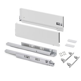 Emuca Kit Tiroir extérieur Vertex, hauteur 178mm, profondeur 450mm, réglages 3D