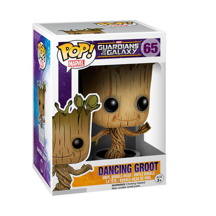 Funko Pop Marvel - Gardiens de la Galaxie - Figurine Dancing Groot en Vinyle - 9,5 cm - Réf. 5104