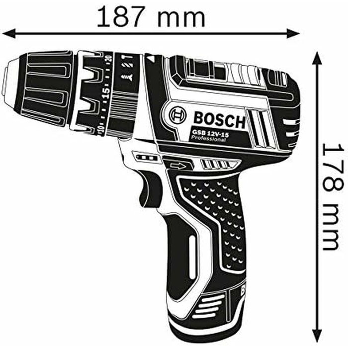 Bosch Professional GSB 12V-15 Perceuse-visseuse à percussion sans batterie