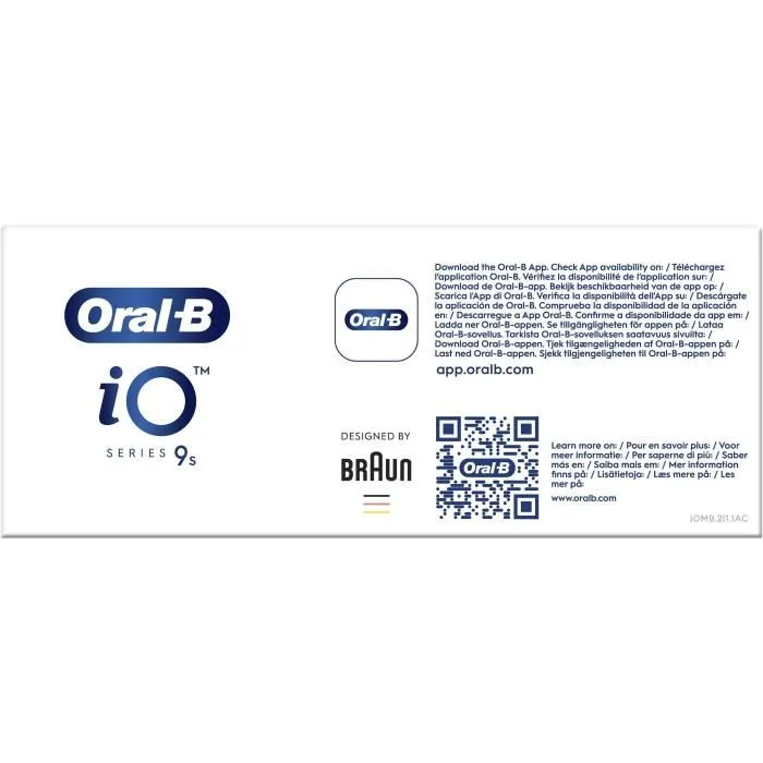 Oral-B iO9s Series Brosse à dents électrique Rose Quartz avec 2 brossettes, étui de voyage et chargeur - 7 modes de brossage