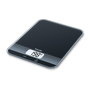 Beurer KS-19 Balance de cuisine moderne en verre plat tactile avec écran LCD et fonction Tara - Capacité 5 kg, couleur noire