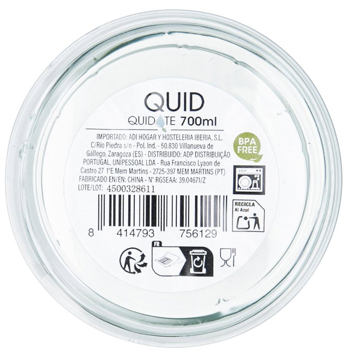 Quid Bouteille de Transport Quidate 700 mL Plastique Sans BPA Vert Brillant