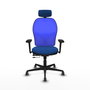 Piqueras y Crespo Chaise de Bureau Jorquera avec Appui-tête et Bras 3D, Bleu