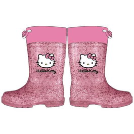 Hello Kitty - Bottes de pluie en PVC pour enfant fille - Modèle T028 - Taille 28 - Couleur Fuchsia