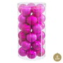 BigBuy Home Boules de Noël Fuchsia Plastique Ø 6 cm (30 Unités)