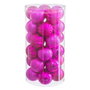 BigBuy Home Boules de Noël Fuchsia Plastique Ø 6 cm (30 Unités)