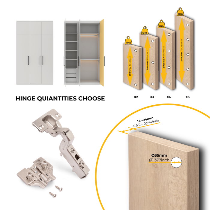 Emuca Lot de 20 charnières super coudées X91 avec fermeture amortie et embases Euro, Hauteur 0, Acier, Nickelé