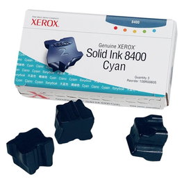 Xerox Tinta Solide Original Phaser 8400 Cyan Pack de 3 | Consommable d'impression professionnelle haute qualité