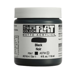 Golden SoFlat Couleurs Acryliques Noir 118 ml