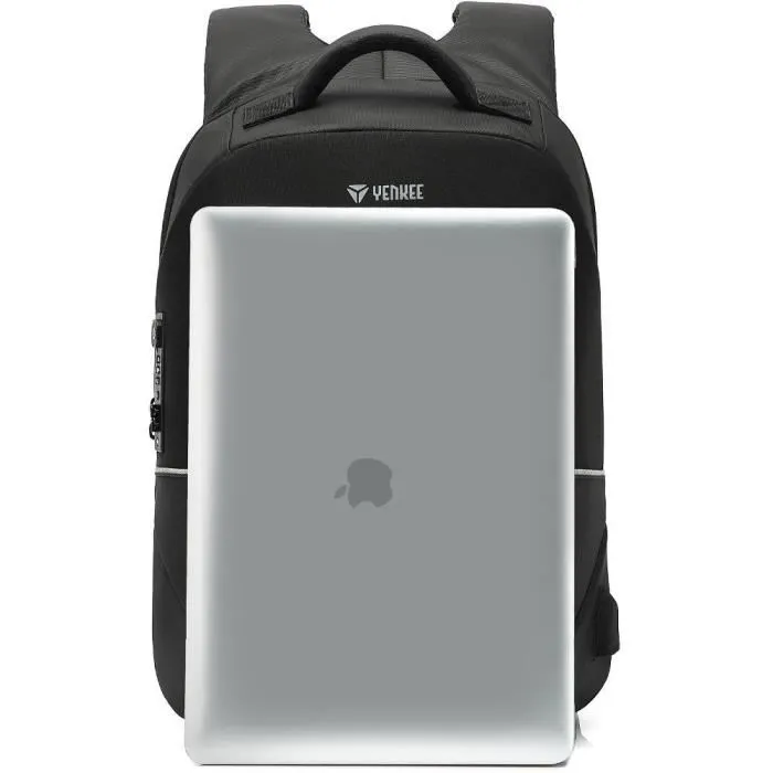 Yenkee Sac à Dos Antivol pour Ordinateur Portable YBB 1501 avec Port USB Intégré et Serrure TSA, Polyester Durable et Hydrofuge