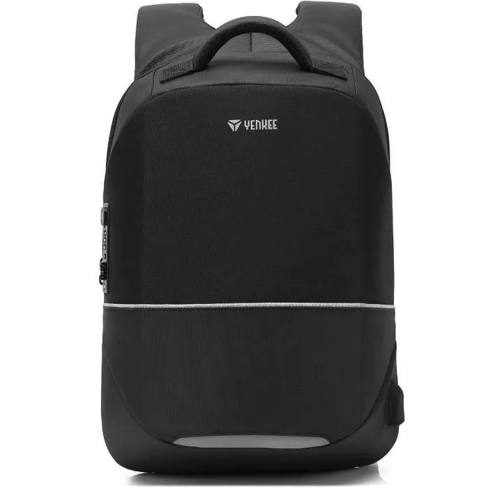 Yenkee Sac à Dos Antivol pour Ordinateur Portable YBB 1501 avec Port USB Intégré et Serrure TSA, Polyester Durable et Hydrofuge