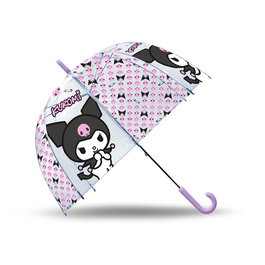 Kids Licensing - Parapluie Kuromi transparent 46 cm - Licence Hello Kitty - Enfant +3 ans - Réf. KU00005