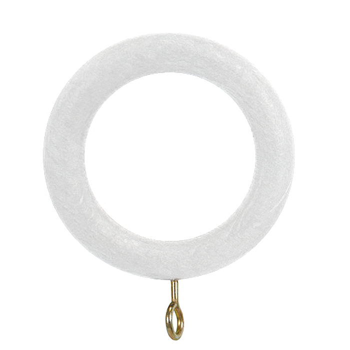 RIEL CHYC Anneau en bois lisse à crochet 29x45 mm blanc RIEL CHYC Anneau en bois lisse à crochet 29x45 mm blanc