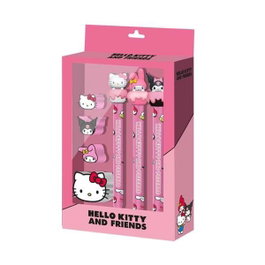 KARACTERMANIA Blister Papeterie Hello Kitty Rose avec Crayons Eterno et Gommes