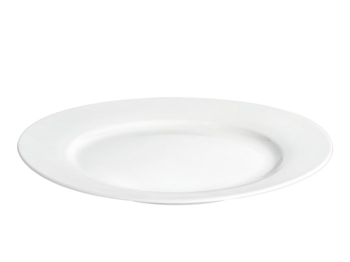 VESSIA Assiette plate en porcelaine blanche 27 cm