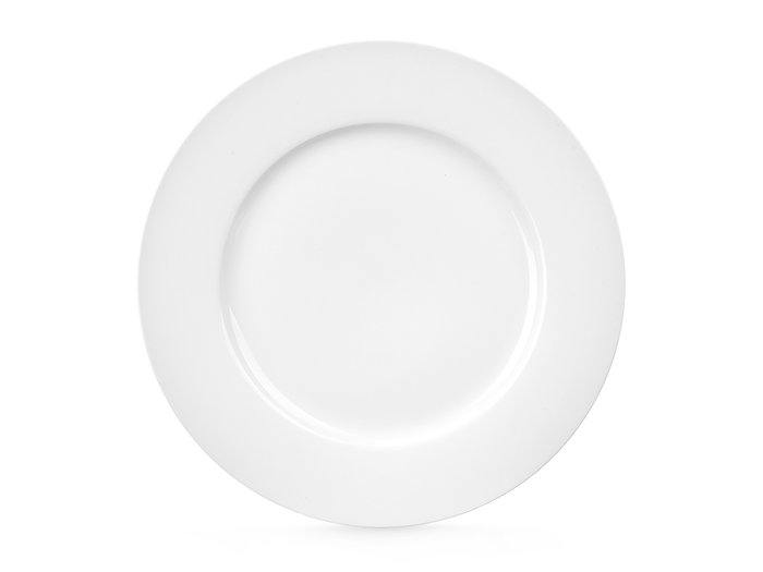 VESSIA Assiette plate en porcelaine blanche 27 cm