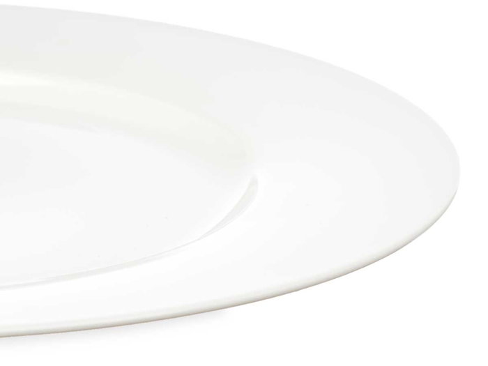 VESSIA Assiette plate en porcelaine blanche 27 cm