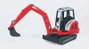 Bruder HR16 - Mini Excavatrice Jouet - Véhicule 35x10x16 cm - ABS - Recommandé à partir de 3 ans