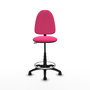 PIQUERAS Y CRESPO Tabouret de bureau en cuir écologique Rose