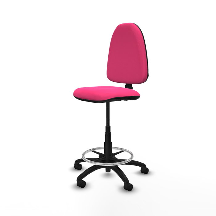 PIQUERAS Y CRESPO Tabouret de bureau en cuir écologique Rose