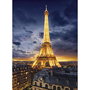 Clementoni Puzzle 1000 Pièces Tour Eiffel Paris Paysage en Nuit - Qualité Premium - Dimensions Assemblé 69 x 50 cm