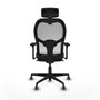 Piqueras y Crespo Chaise de Bureau 3D036G2 Blanc et Brun foncé