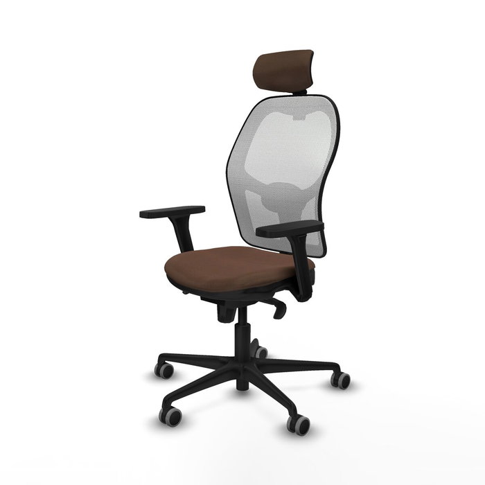 Piqueras y Crespo Chaise de Bureau 3D036G2 Blanc et Brun foncé Piqueras y Crespo Chaise de Bureau 3D036G2 Blanc et Brun foncé