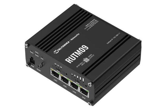 Teltonika Networks RUTM09 Routeur 4G LTE Cat6 Résistant, Double SIM, 4 Ports Gigabit RJ45, USB, GNSS/GPS