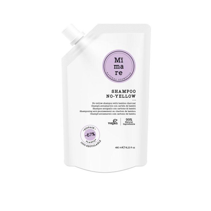 Mimare Shampoing Argent Anti-Jaunissement pour Cheveux Décolorés et Gris avec Charbon de Bambou 480 ml Mimare Shampoing Argent Anti-Jaunissement pour Cheveux Décolorés et Gris avec Charbon de Bambou 480 ml