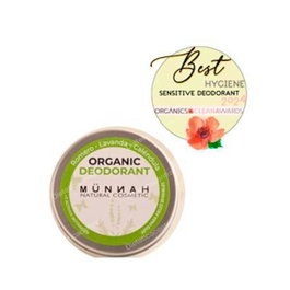 MUNNAH Desodorante Organico 30 ml - Déodorant Naturel en Crème Vegan, Sans Aluminium, Bio, Certifié, Anti-Taches, pour Peau Sensible - 2024